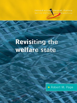 cover image of Revisiting the Welfare State